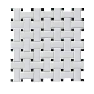 Retro Bianco Weave 11.73 in. x 11.73 in. x 0.24 in. Matte Porcelain Patterned Look Tile (14.4 sq. ft./Case)