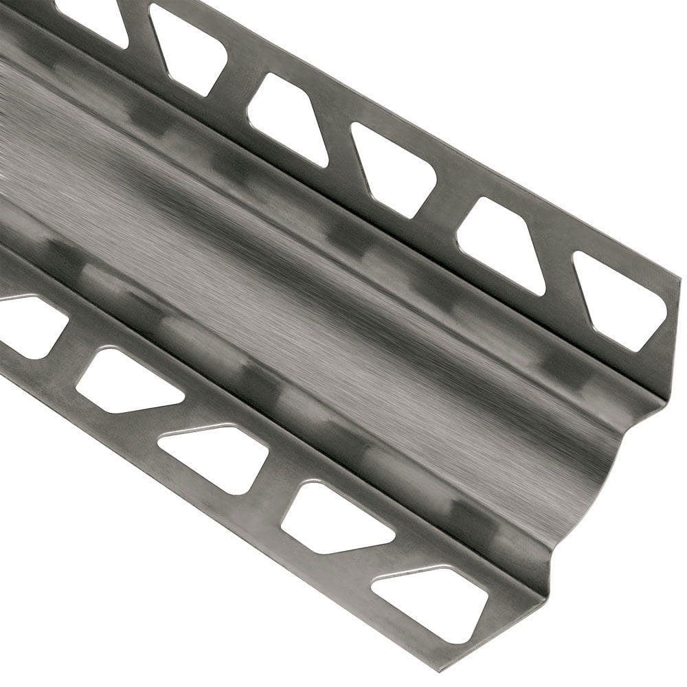 Dilex-EHK Brushed Stainless Steel 11/32 in. x 8 ft. 2-1/2 in. Metal Cove-Shaped Tile Edging Trim price history on PriceWatchPro