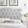 MODWAY Sophia Light Gray Tufted Performance Velvet King/California King Headboard MOD-6411-LGR