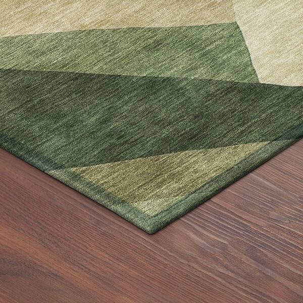 Chantille Machine Washable Indoor/Outdoor Abstract ACN2374 Green 3 ft. x 5 ft. Area Rug