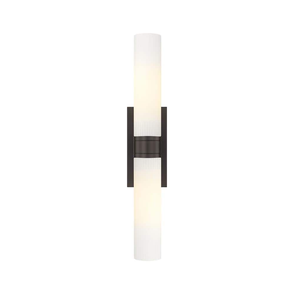 Ballston Urban 24 in. 2-Light Oiled Brass Vanity Light with Glass Shade price history on PriceWatchPro