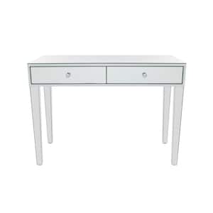 32 In. Silver MDF Glam Console Table