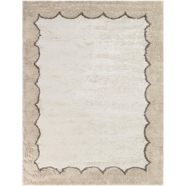 Callahan Taupe 7 ft. 10 in. x 10 ft. Border Area Rug