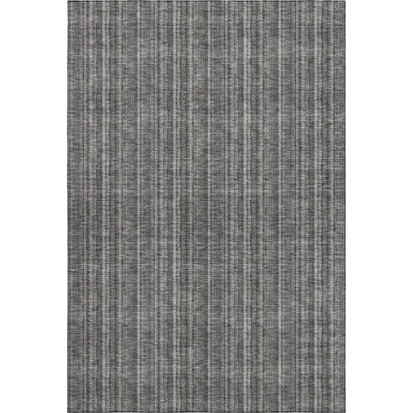 Addison Rugs Mayfield Premium Machine Washable Abstract AMF982 Gray 8 ft. x 10 ft. Area Rug