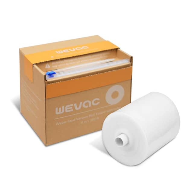 6 in. x 150 ft. 1-Rolls Plastic Food Vacuum Seal Roll Keeper with Cutter, Ideal Vacuum Sealer Bags