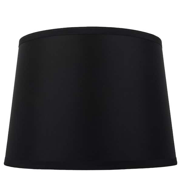 Hampton Bay Mix and Match 14 in. Diax 10 in. H Black Round Table Lamp Shade