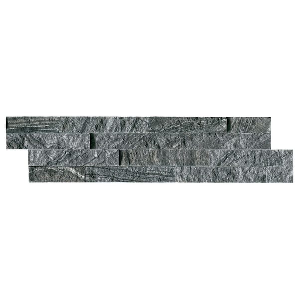 MSI Glacial Black Ledger Panel 6 in. x 24 in. Splitface