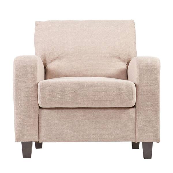 Southern Enterprises Kabira Oyster Polyester Upholstered Arm Chair
