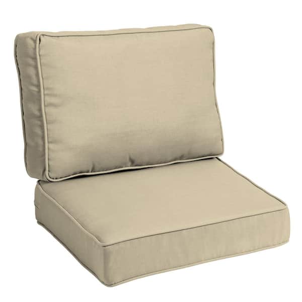 ARDEN SELECTIONS 24 in. x 24 in. Modern Outdoor Deep Seating Cushion Set in Tan Leala