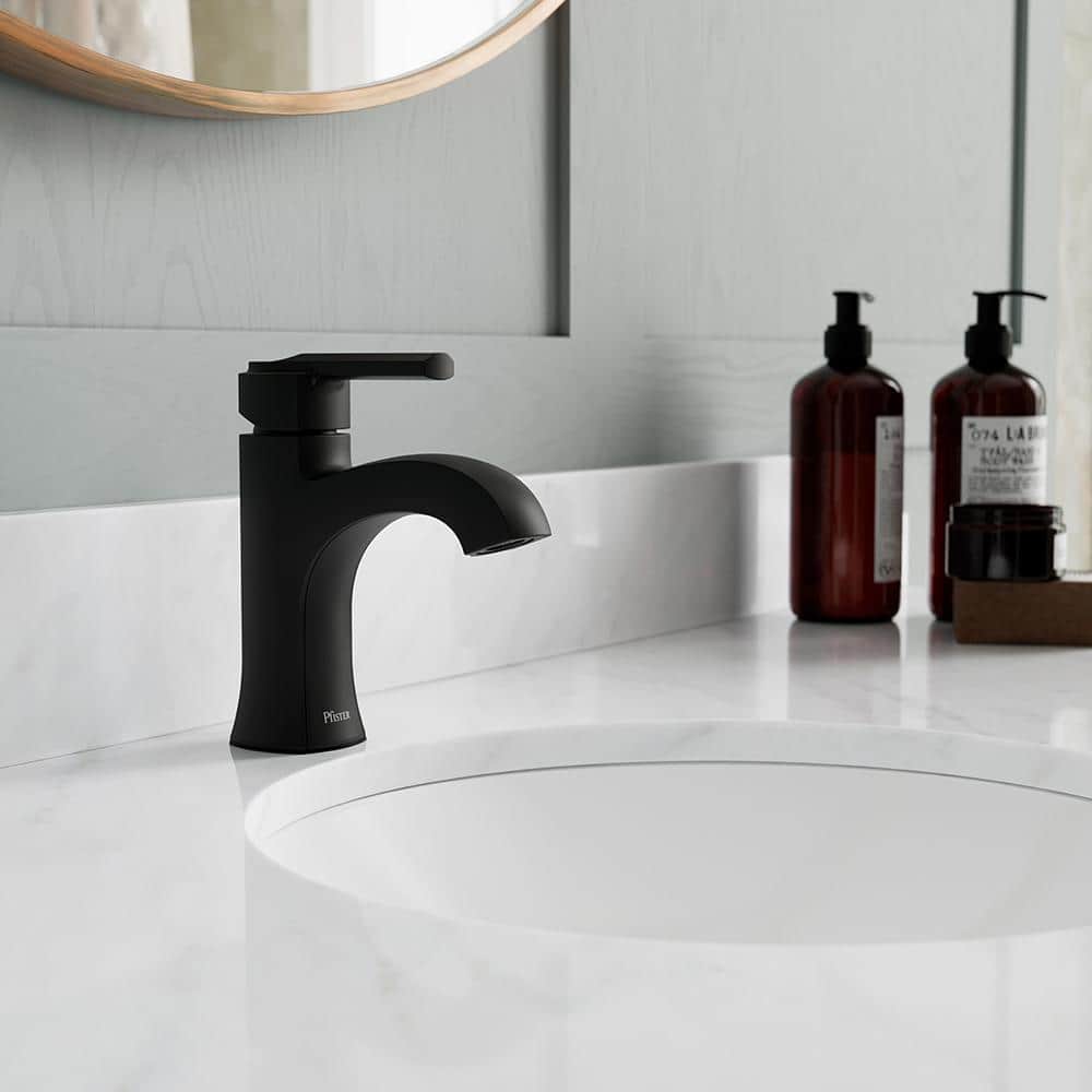 Vaneri Matte Black Single Handle Bathroom Faucet