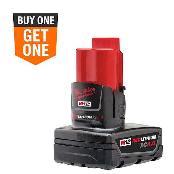 M12 12-Volt Lithium-Ion XC Extended Capacity 4.0 Ah Battery Pack (2-Pack)