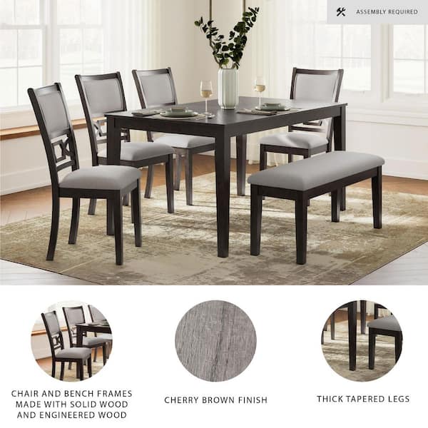 Signature DESIGN BY ASHLEY Langwest Cherry Brown Wood Rectangle