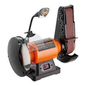 2.5Amp 8 in. Bench Grinder with 2 in. x 28 in. Belt Sander Combo for Metalworking Sharpening Grinding