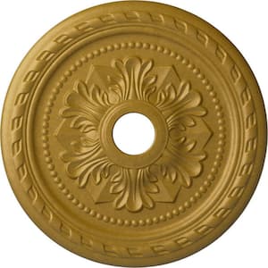 1-5/8 in. x 23-5/8 in. x 23-5/8 in. Polyurethane Palmetto Ceiling Medallion, Pharaohs Gold