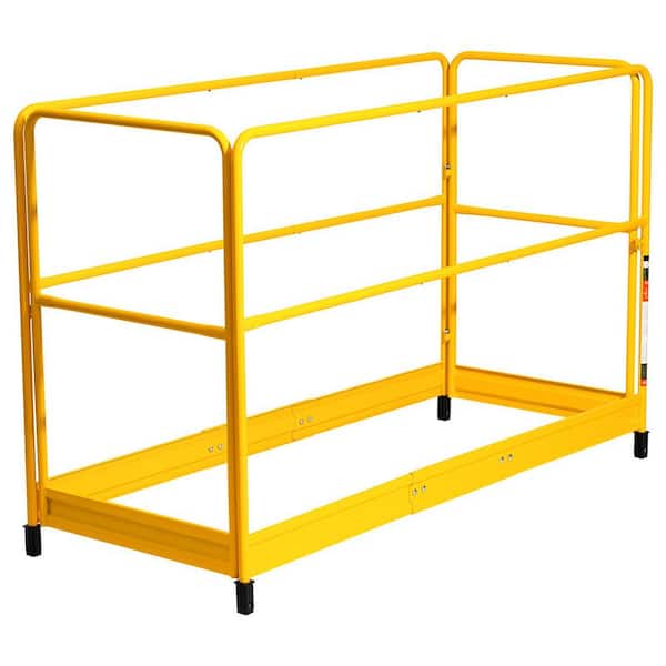 6 ft. Scaffolding Safety Guardrail, Rustproof Solid Carbon Steel Scaffold Guard Rail of 55.4 lbs. Load Capacity