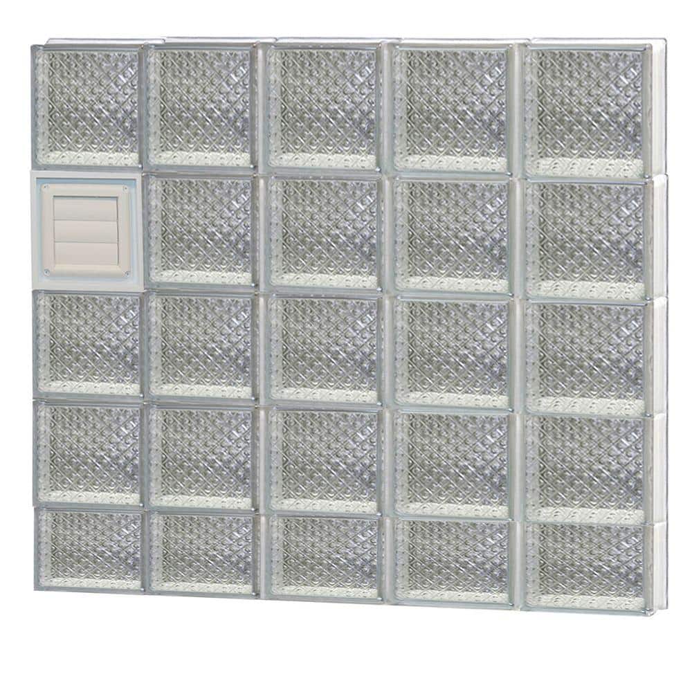 38.75 in. x 36.75 in. x 3.125 in. Frameless Diamond Pattern Glass Block Window with Dryer Vent price history on PriceWatchPro
