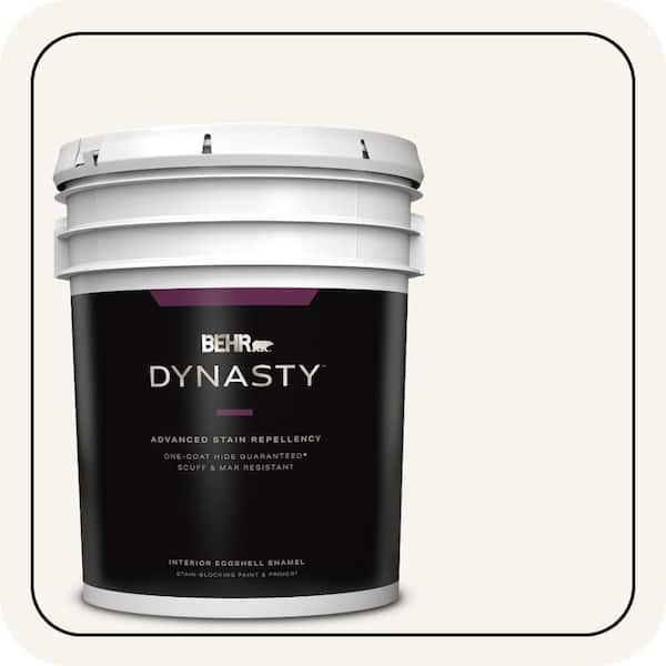 BEHR DYNASTY 5 gal. #PWN-10 Decorator White Eggshell Enamel Interior Stain-Blocking Paint & Primer