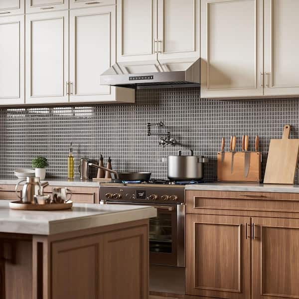 30 in. 560 CFM Ducted Under Cabinet Range Hood in Stainless Steel with 3-Way Venting Removable LED and Gesture Control