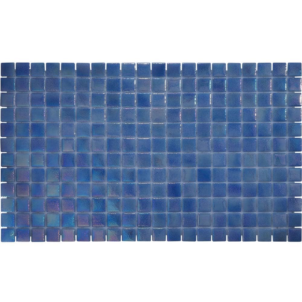 Glass Tile Love Unconditional Teal Mix Chips Mosaic Glossy Glass Floor Tile (10.76 sq. ft./Case) price history on PriceWatchPro