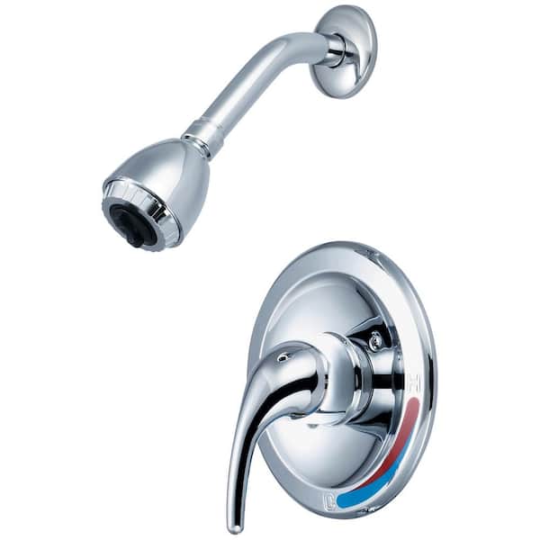 Olympia Faucets Accent 1-Handle Wall Mount Shower Faucet Trim Kit in Polished Chrome 3 Function Showerhead (Valve not Included)