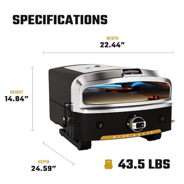 HALO Versa16 Dual-Burner Propane Outdoor Pizza Oven Combo (Oven