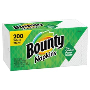 12.1 in. x 12 in White 1-Ply Napkins (200-Count, Case of 8)