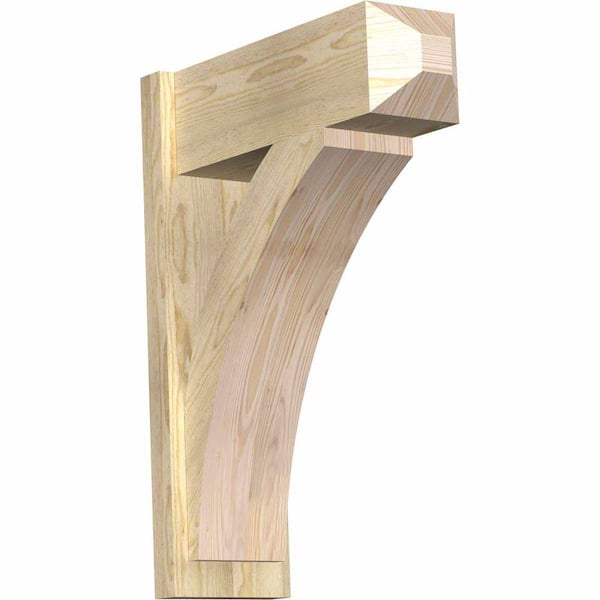 Ekena Millwork 8 in. x 30 in. x 22 in. Thorton Craftsman Rough Sawn Douglas Fir Outlooker