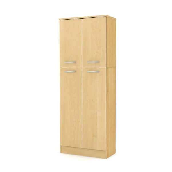 South Shore Axess 4-Door Natural Maple Food Pantry