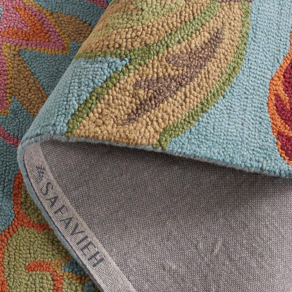 Blossom Blue Floral Hand-Tufted Wool Area Rug 6' x 9'