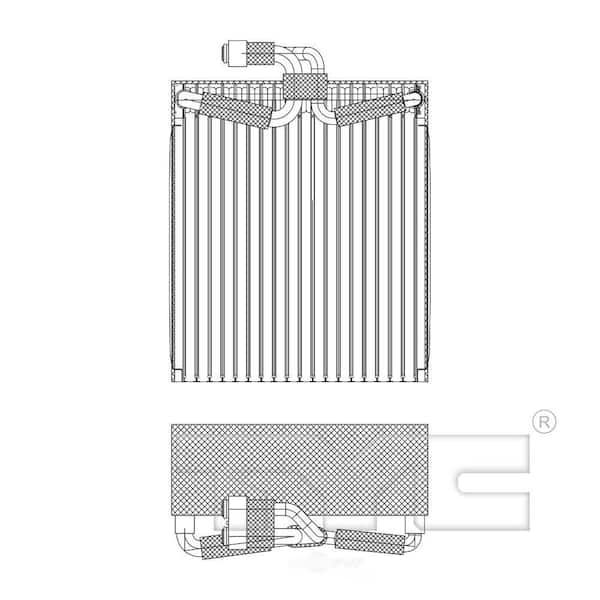 TYC 97024 A/C Evaporator Core - Front