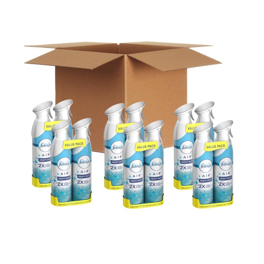Febreze AIR 8.8 oz. Heavy-Duty Crisp Clean Air Freshener Spray (2-Count, 6- Pack) 079168938832 - The Home Depot
