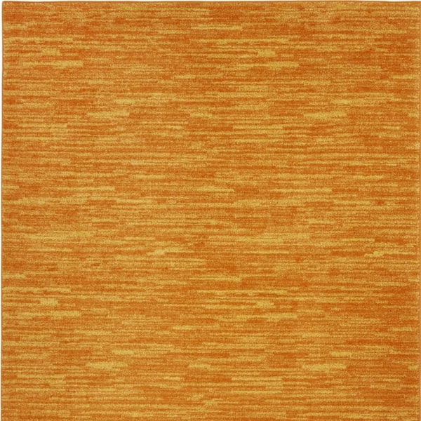 Orange 6 ft. x 9 ft. Woven Polypropylene Indoor/Outdoor Area Rug