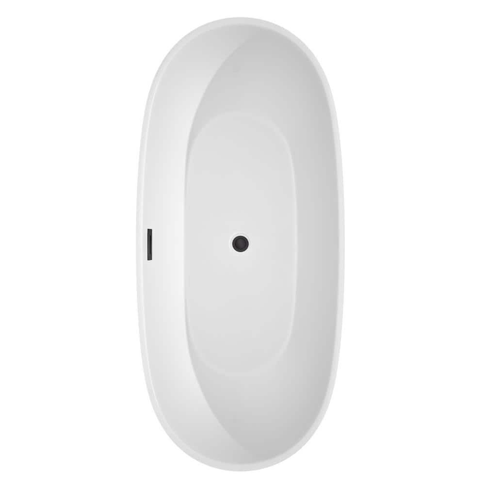 Juno 71'' White Acrylic Freestanding Soaking Bathtub