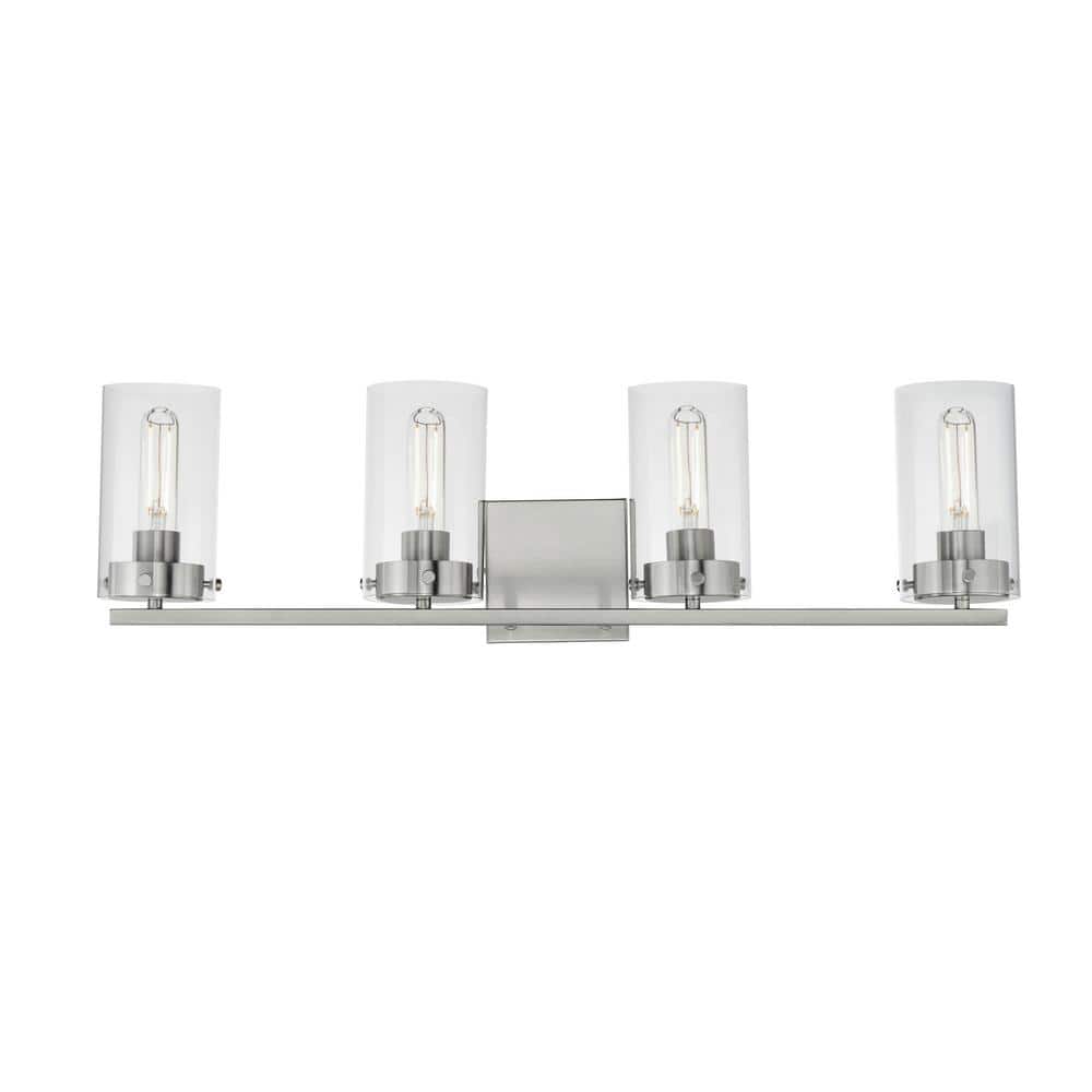 Pinn 39 in. 4-Light Satin Nickel Bath Vanity Light price history on PriceWatchPro