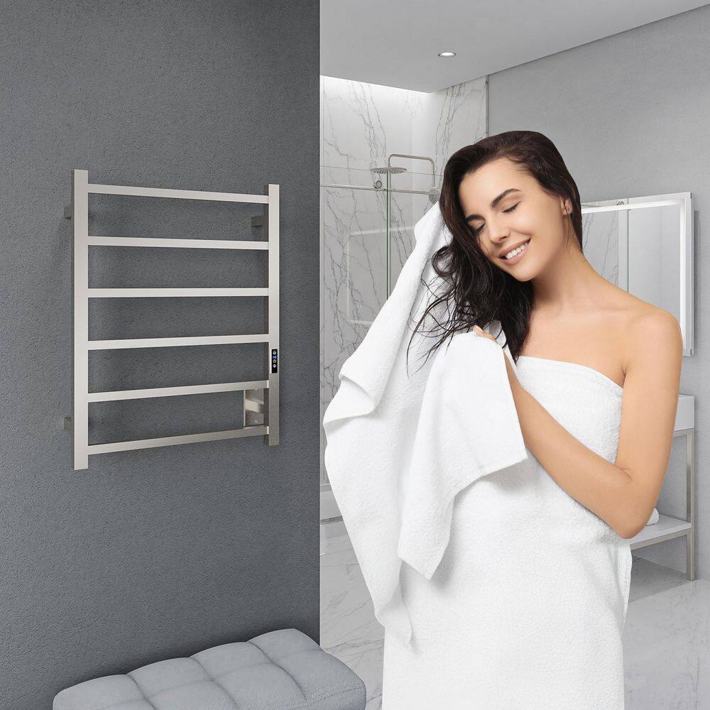 Charles Series Brushed Nickel Wall Mounted Electric Towel Warmer
