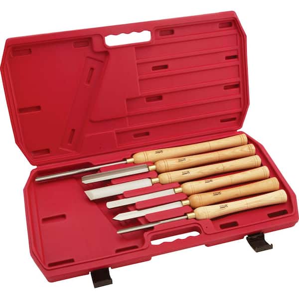 PSI Woodworking Products Wood Lathe Chisel 8pc Set LCHSS8 - Acme Tools