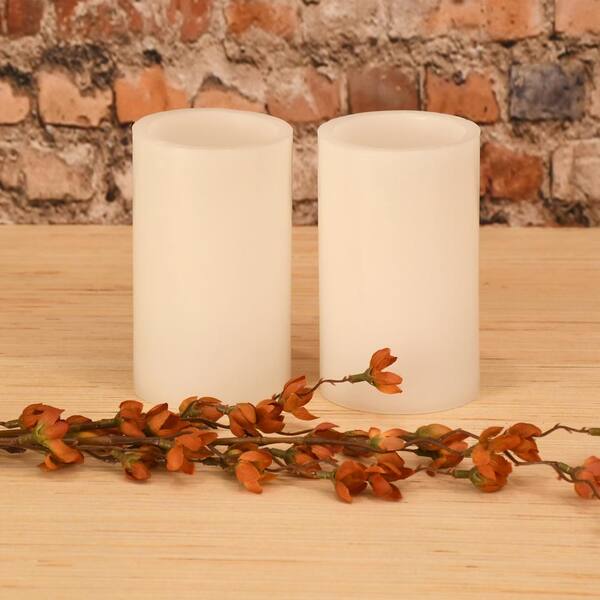 3 pcs REMOTE CONTROL COLOUR CHANGING flameless paraffin WAX CANDLES 10xAAAs inc 