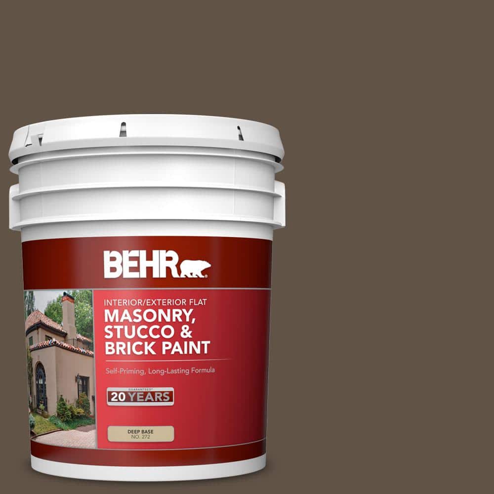 5 gal. #N220-7 Cavalry Brown Flat Interior/Exterior Masonry, Stucco and Bri