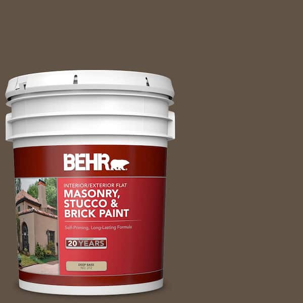 5 gal. #N220-7 Cavalry Brown Flat Interior/Exterior Masonry, Stucco and Brick Paint