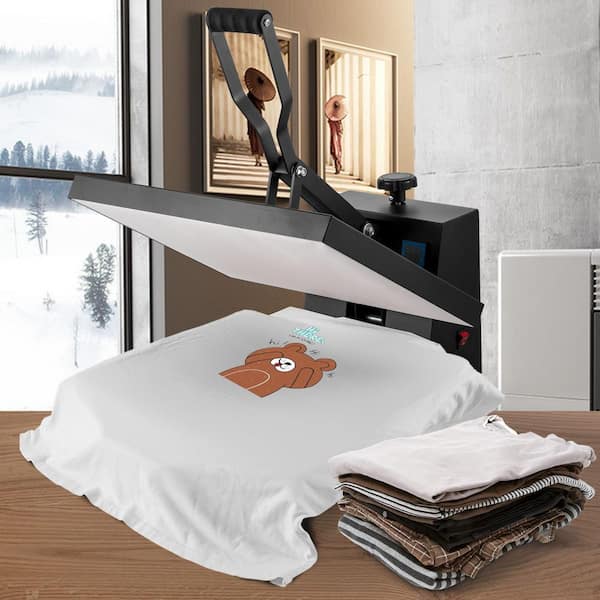 Heat Press Machine 16 in. x 20 in. Clamshell Sublimation Transfer Printer Teflon Coated Silica-Gel Sponge Powerpress
