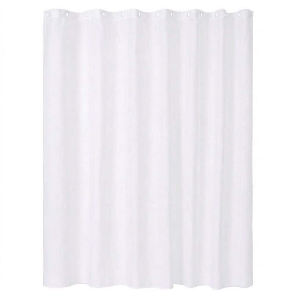 1-Pack 70 in. W x 72 in. L White Fabric Shower Curtain Liner with Magnets, Washable price history on PriceWatchPro
