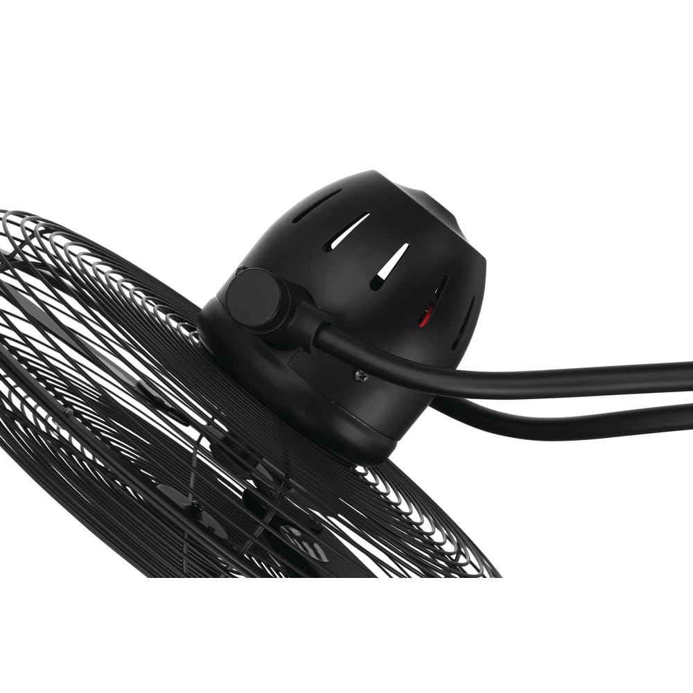 Bellows II 48" Dual Head Black Aluminum Ceiling Fan with LED Light Kit