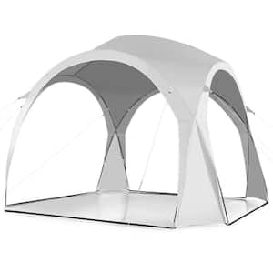 11 ft. x 11 ft. White Sun Shade Shelter Canopy Tent Portable UPF 50 Plus