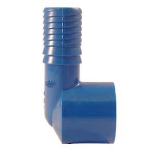 3/4 in. Barb Insert Blue Twister Polypropylene 90-Degree x FPT Elbow Fitting