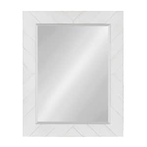Medium Rectangle White Beveled Glass Classic Mirror (29.5 in. H x 23.5 in. W)