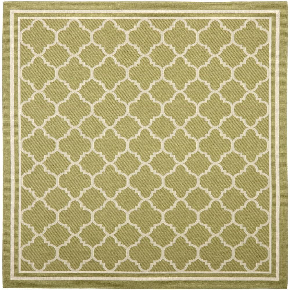 Courtyard Green/Beige 7 ft. x 7 ft. Square Geometric Indoor/Outdoor Patio  Area Rug price history on PriceWatchPro