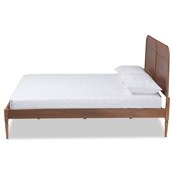 Baxton Studio Kassidy Walnut Brown Queen Platform Bed 192 11496 HD