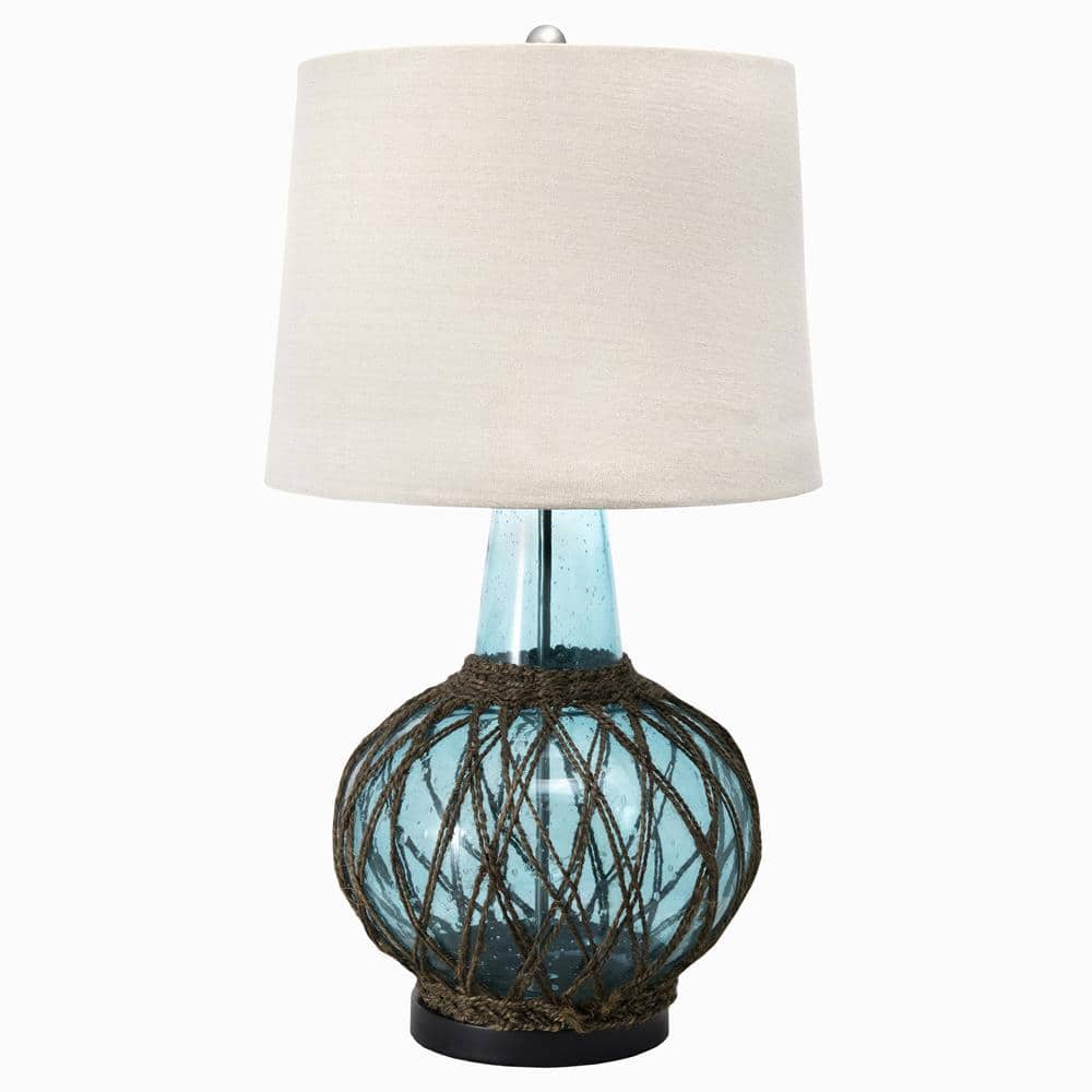nuLOOM Dante 29 in. Blue Coastal Table Lamp with Shade MLT28AA