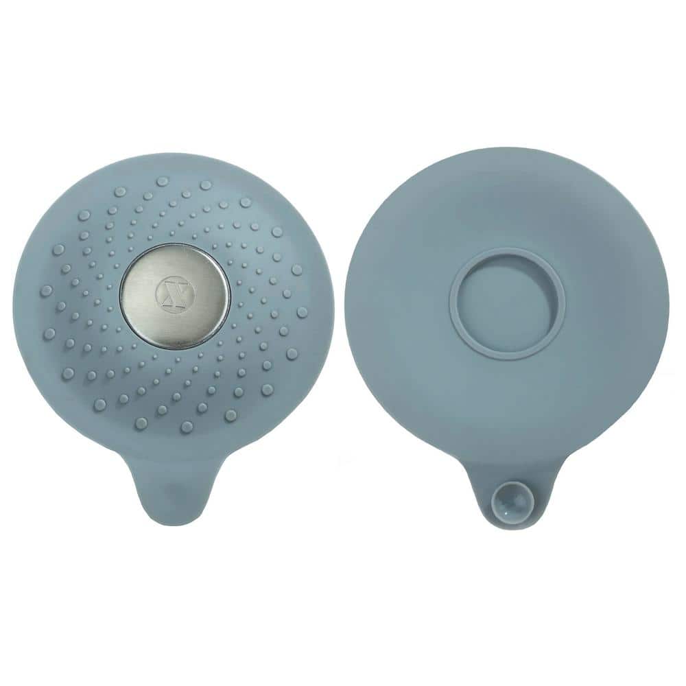 Dyiom 5.9 W x 5.9 D Gray Round Drain Cover for Shower Silicone Hair Stopper  with Suction Cups B0BZMXJZYY - The Home Depot
