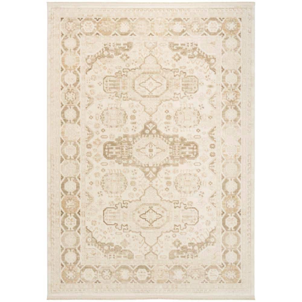 Pardis Ivory Beige 4 ft. x 6 ft. Center medallion Traditional Area Rug price history on PriceWatchPro